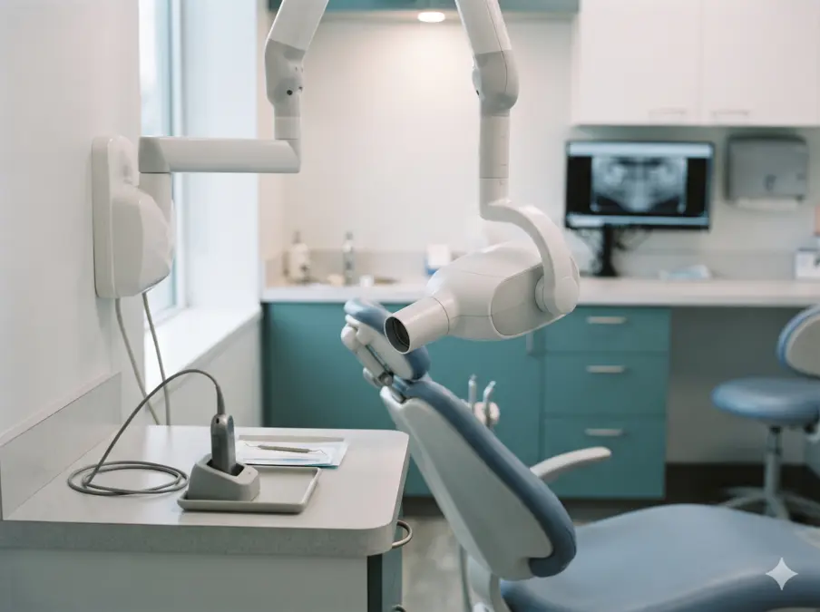 Dental imaging equipment in a clean treatment room
